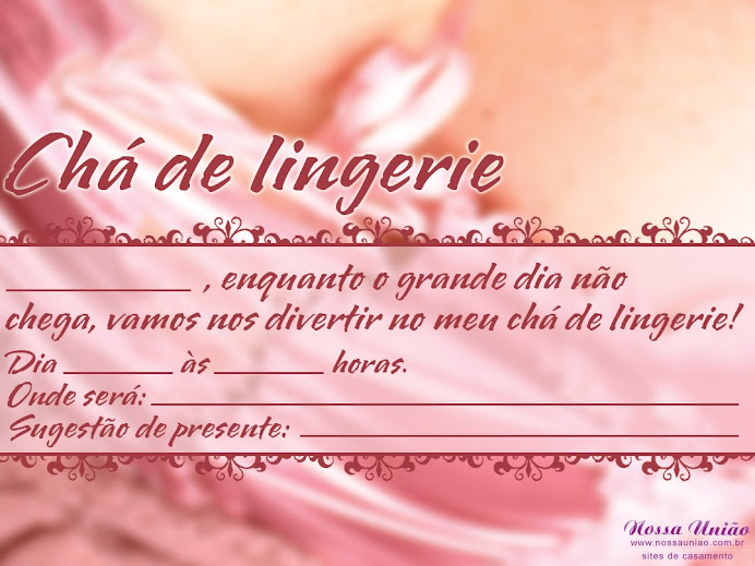 Convite para chá de lingerie