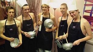 Never mind the Calendar Girls - meet the Colander Boys!