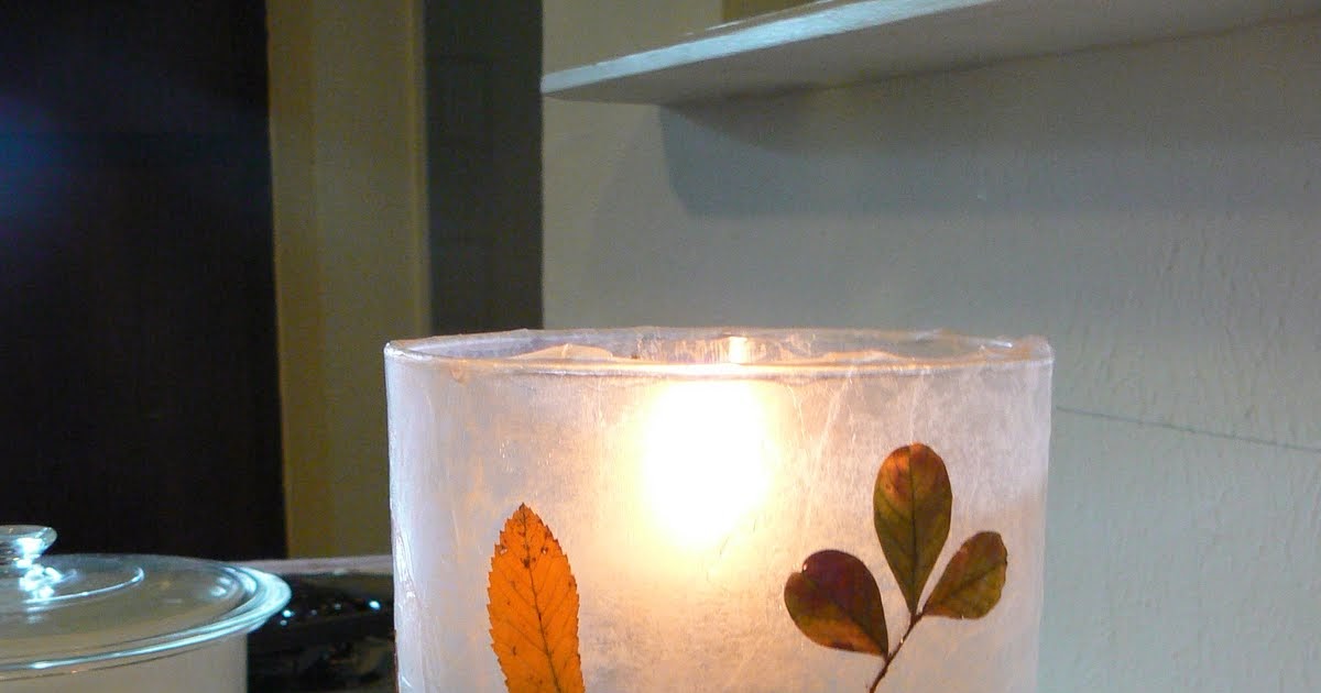 Having Fun at Home Wax Paper Candle holders