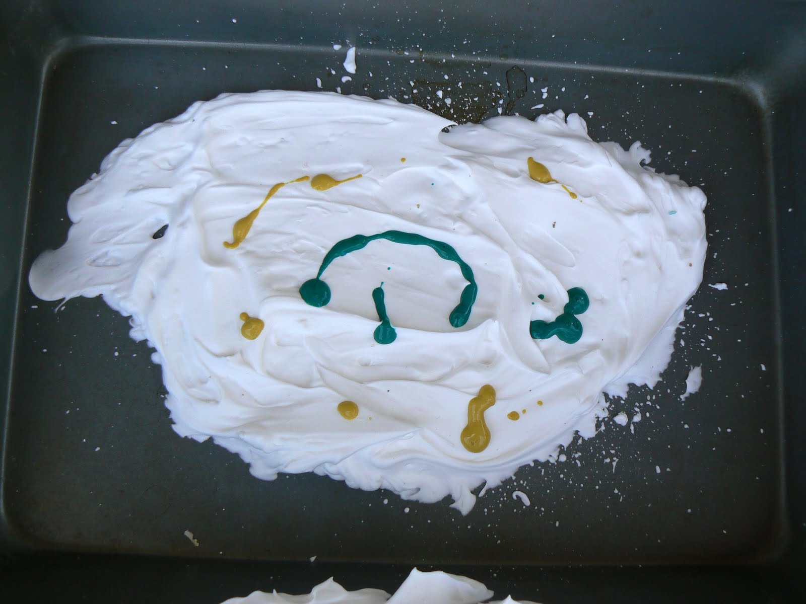 Having Fun at Home Homemade Marbled Paper with Shaving Cream