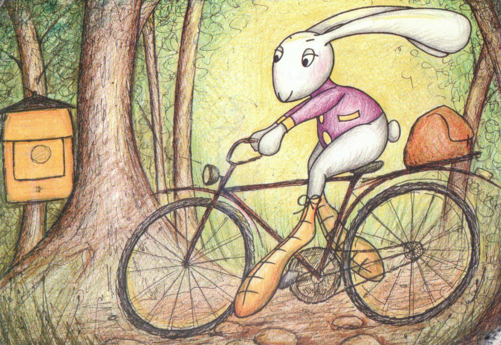 rabbit on bike