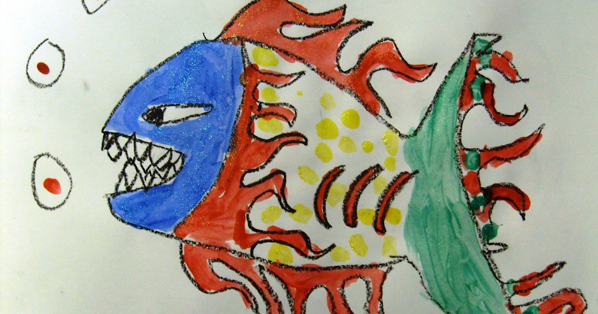 Deep Space Sparkle Art Lessons for Kids Fancy Glitter Fish