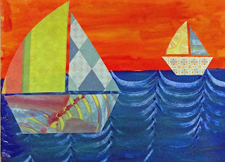 Deep Space Sparkle Art Lessons for Kids: Easy Sailboat Project for