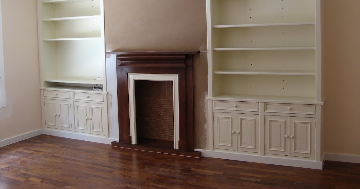 Artesanos Carpinteros: Librerias con chimenea