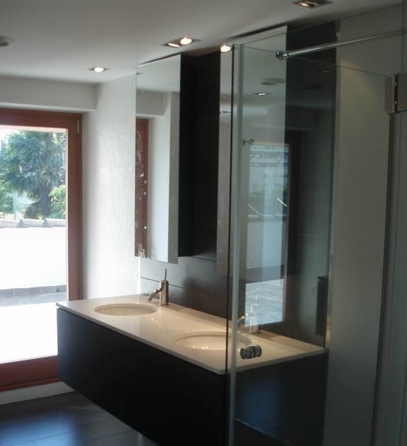 Mueble bajo lavabo lacado en negro - Muebles Cansado (Zaragoza