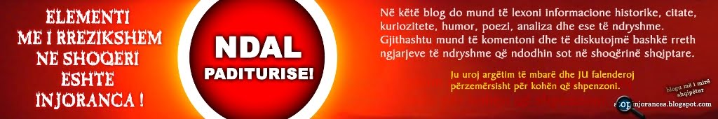 Stop Injorancës - Ndal Paditurisë!
