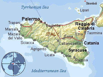 sicilija mapa Per@ Travel: SICILIJA sicilija mapa