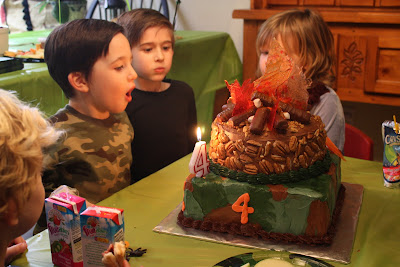 campfire birthday cake