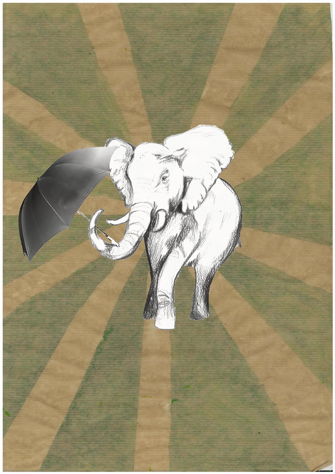 Elephant With Umbrella