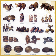 Miniatur Binatang Kayu Batik