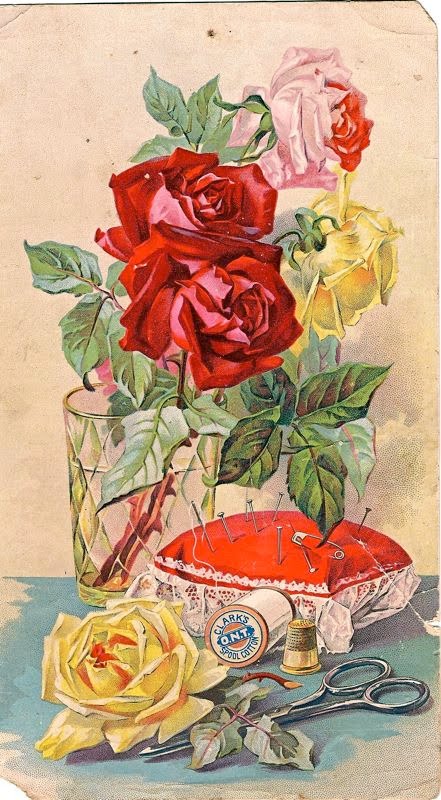 Sewing Vintage Postcard