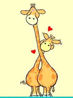 Jirafas animadas con corazones Jirafas animadas con corazones