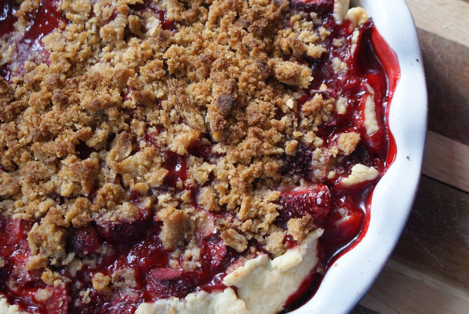 Strawberry Rhubarb Pie with Sour Cream Ice Cream Dinner With Julie