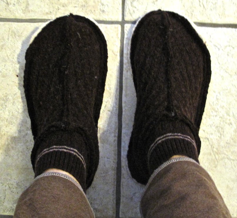Resweater Tutorial Tuesday make your slippers nonskid the recycled way!