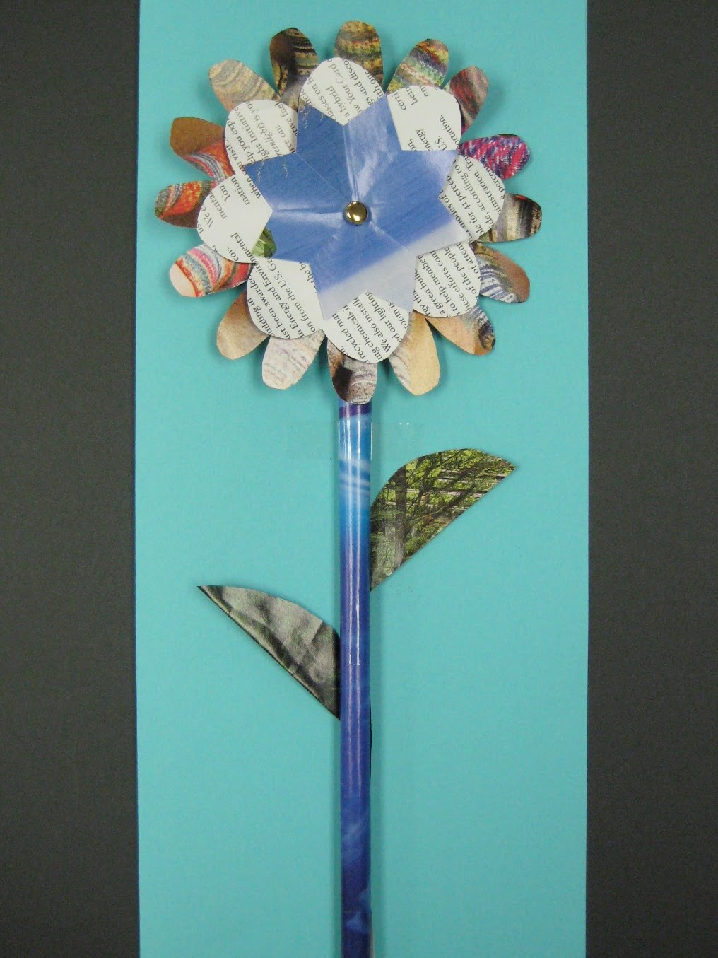 Recycled Magazine Flowers • TeachKidsArt