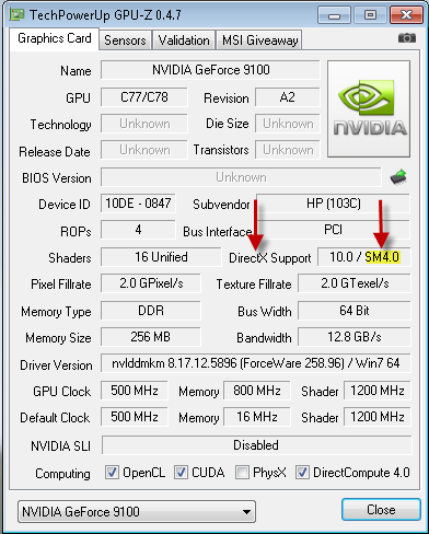 How to Determine DirectX Version and Shader Model