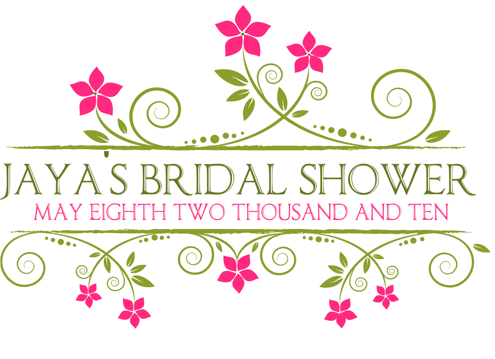 Bridal Shower Program Template