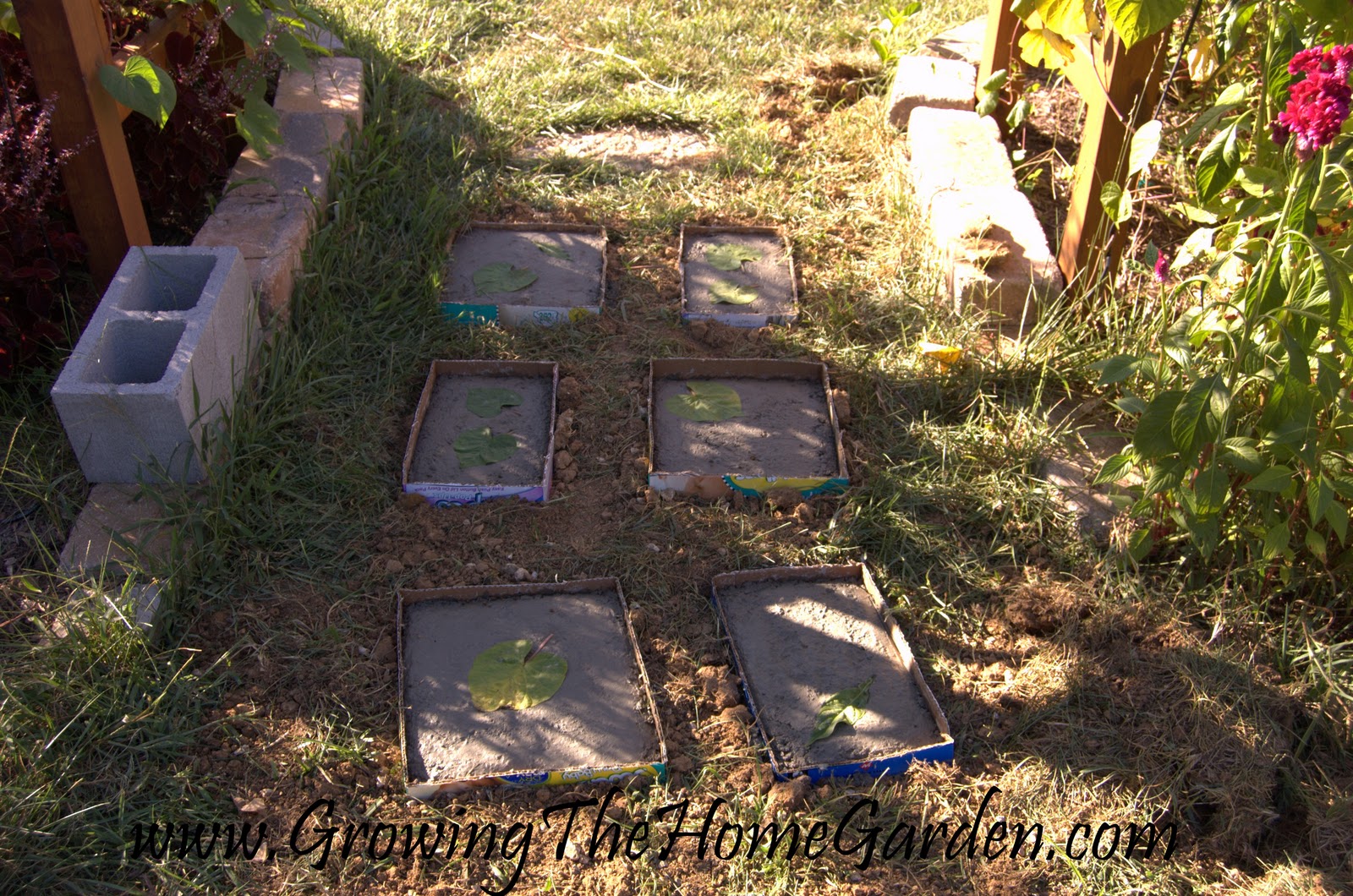 Homemade Stepping Stones