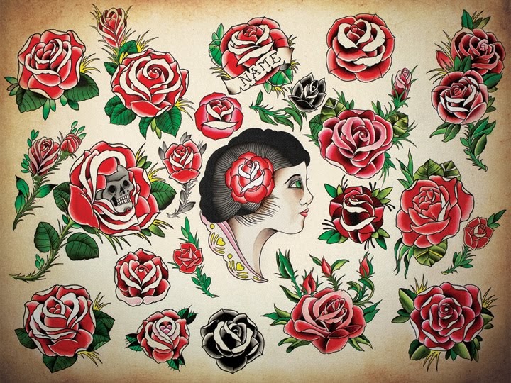lukacsarts tattoo: new rose flash