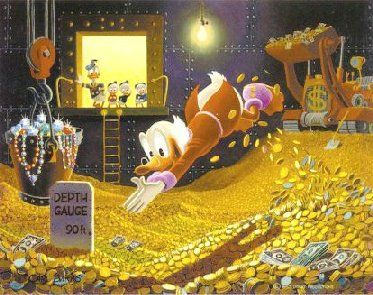 [gold+pile+scrooge+mcduck]