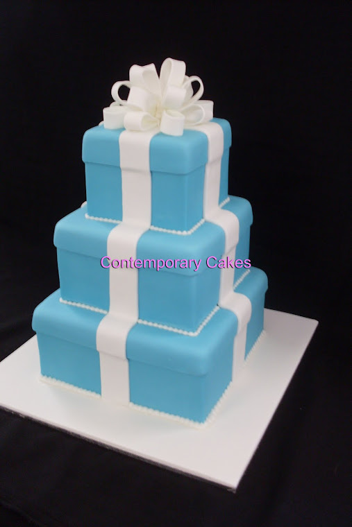 3 tier stacked Tiffany Cake