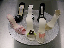 Intermediate 6. Shoes from the shoe and shoe box cake.