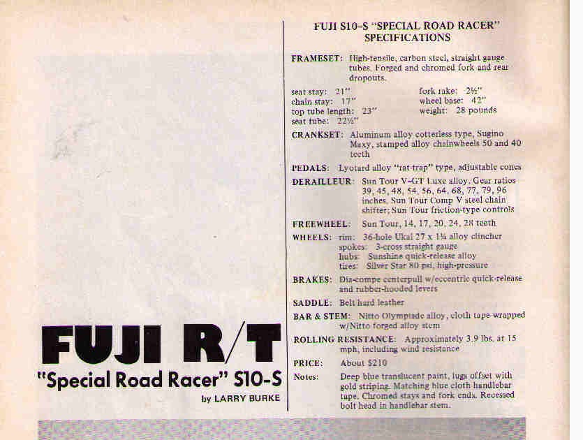 fuji special road racer