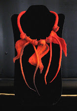 FIRE Felted necklace