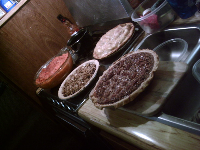 Trio of Pies and Jack Daniels Sweet Potato Casserole