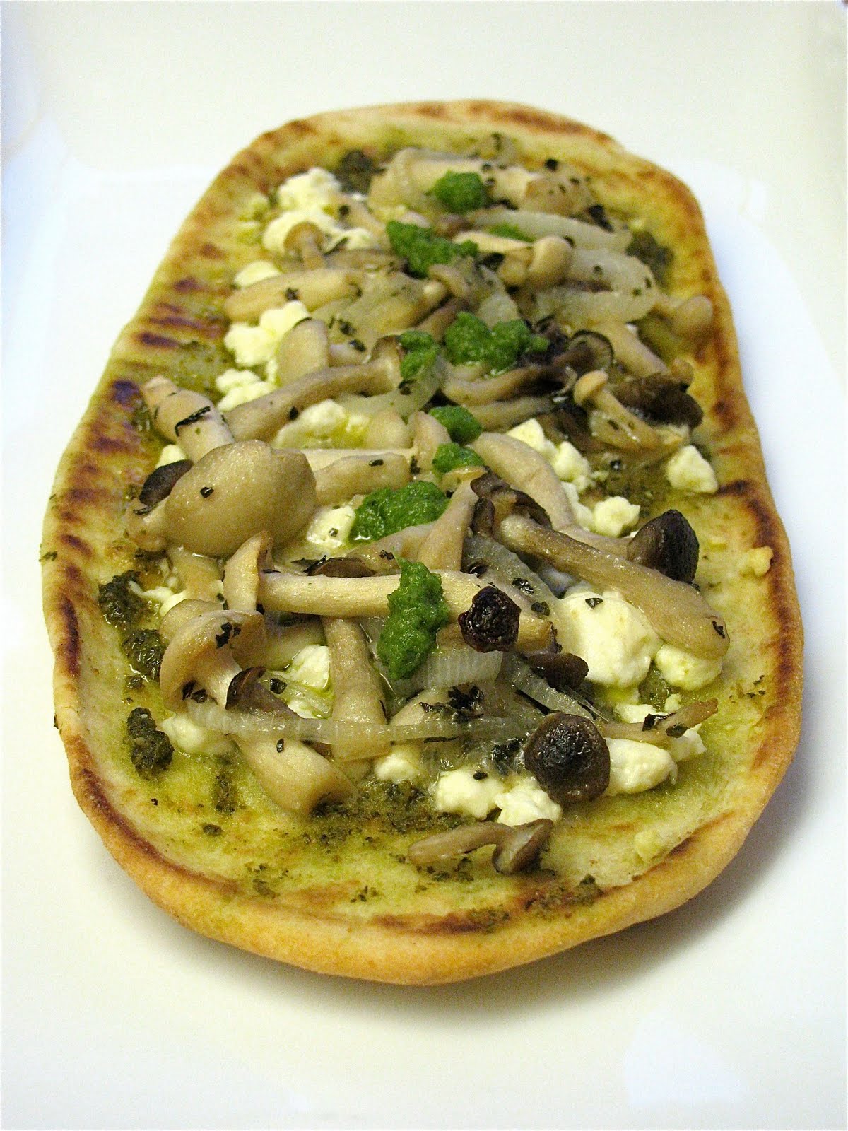 PASSION ON THE STOVE TOP Tandoori Flatbread Japanese Mushroom Pizza