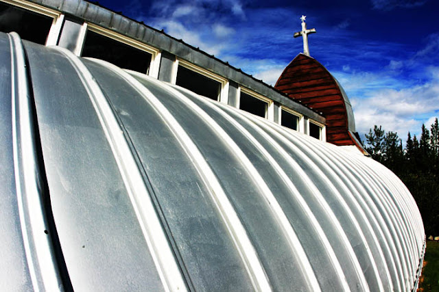 The Catholic church in Haines Junction, Yukon on the Alaska Highway.
