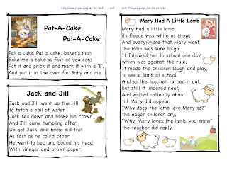 Preschool Is Fun Planning Activities: Nursery Rhymes