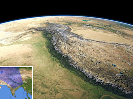 Vista satelital del Himalaya