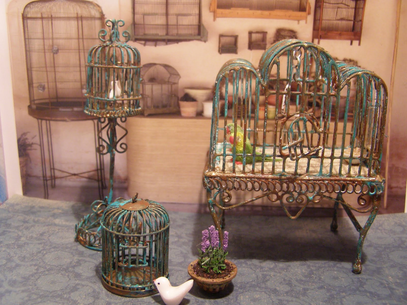 Miniature Dreams Painting birds cages