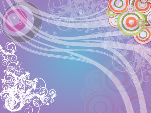 Blue Retro Swirly Vector Art Graphic