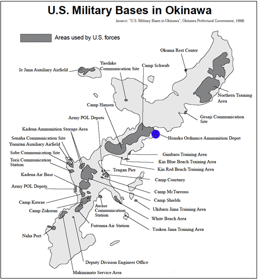 japan map okinawa. bases in Okinawa recently,