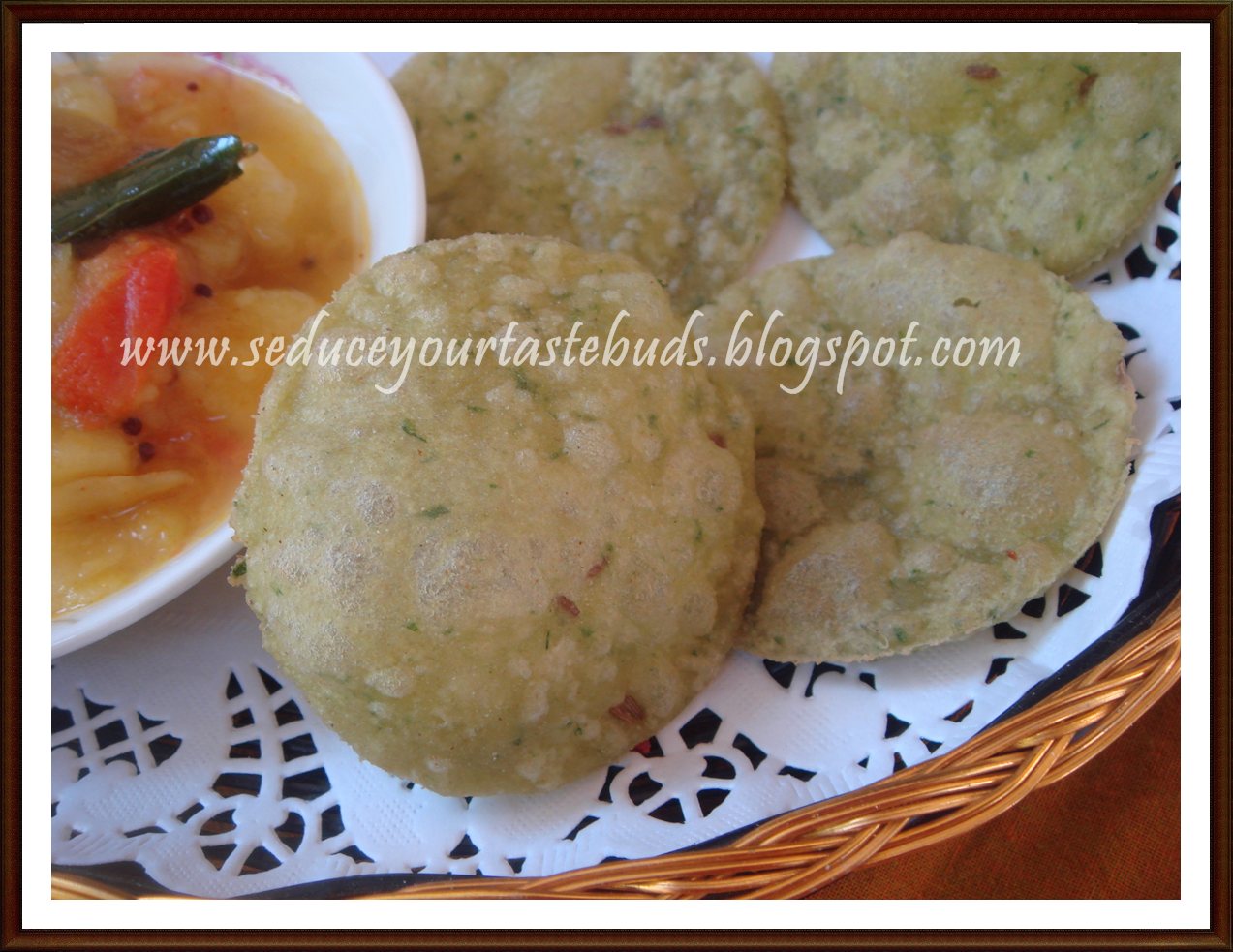 Palak Poori Spinach Poori Seduce Your Tastebuds...