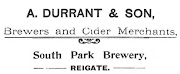 Durrant advertisment, 1908