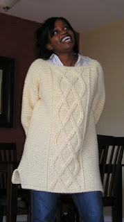 cable tunic, hip length