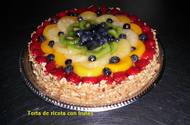 torta de ricota con frutas