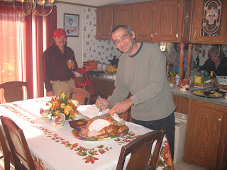dean carving turkey