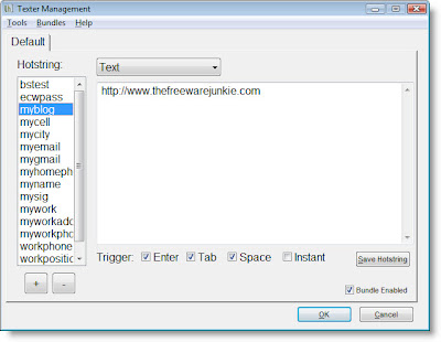 You can specify to have Texter