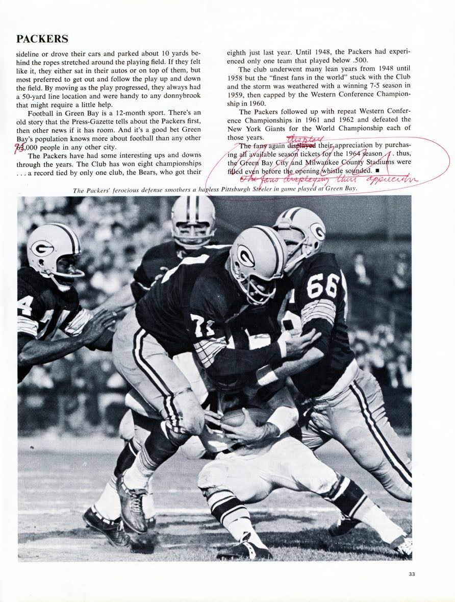 PACKERVILLE, U.S.A. The N.F.L. and You — 1964