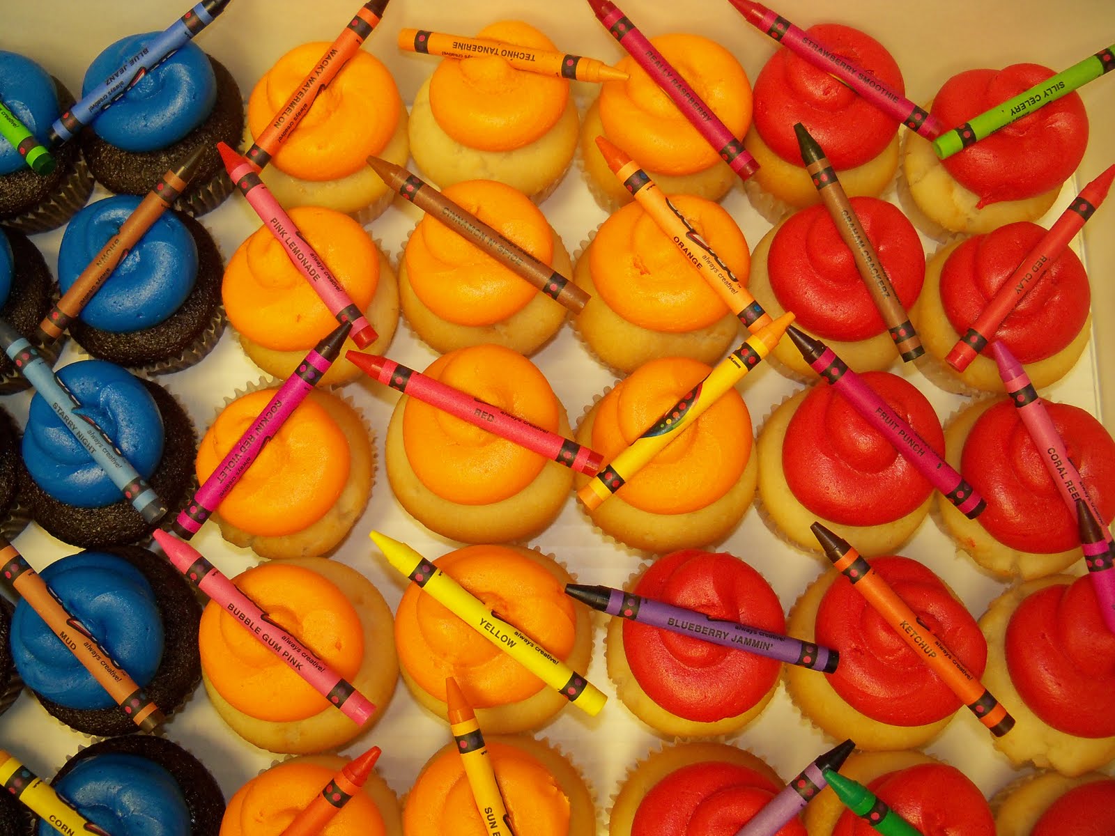crayon cupcakes