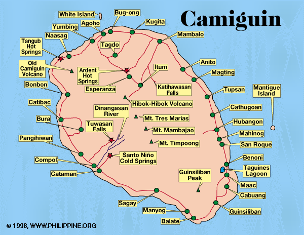 Map of Camiguin Island