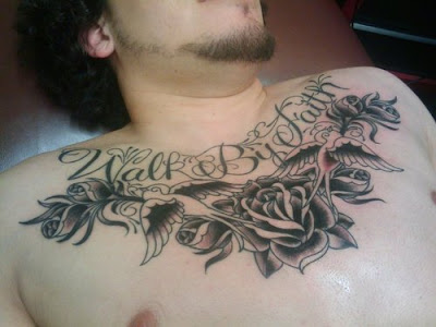 Japanese Art Chest Piece Flower Design Tattoos tattoo chest piece