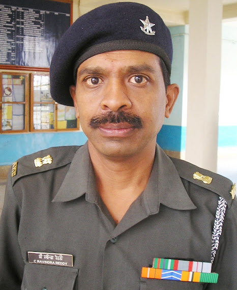 Lt Col Ravindra Reddy in the Academic block