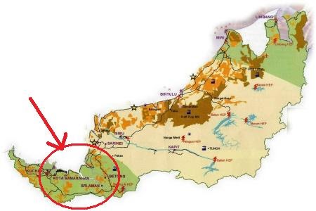 Pejabat Residen Bahagian Samarahan Lokasi Bahagian Samarahan
