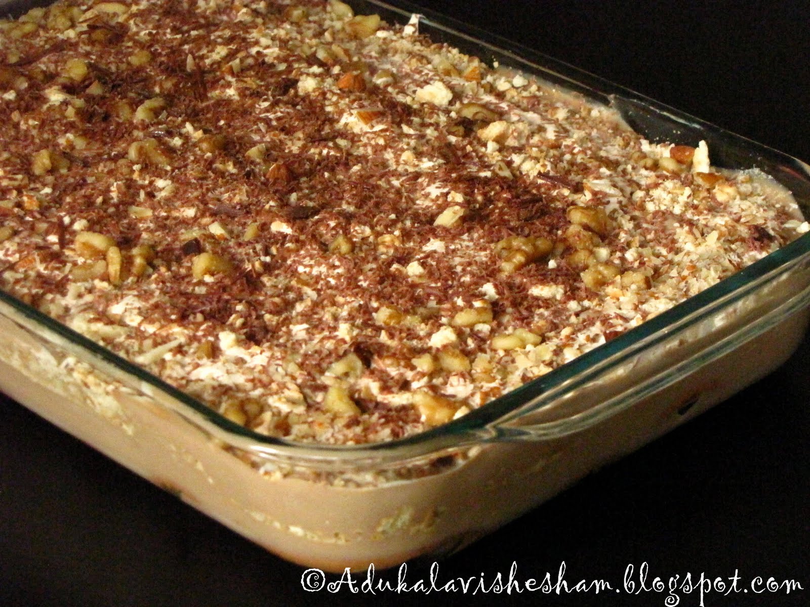 Adukala Vishesham Chocolate Biscuit Pudding