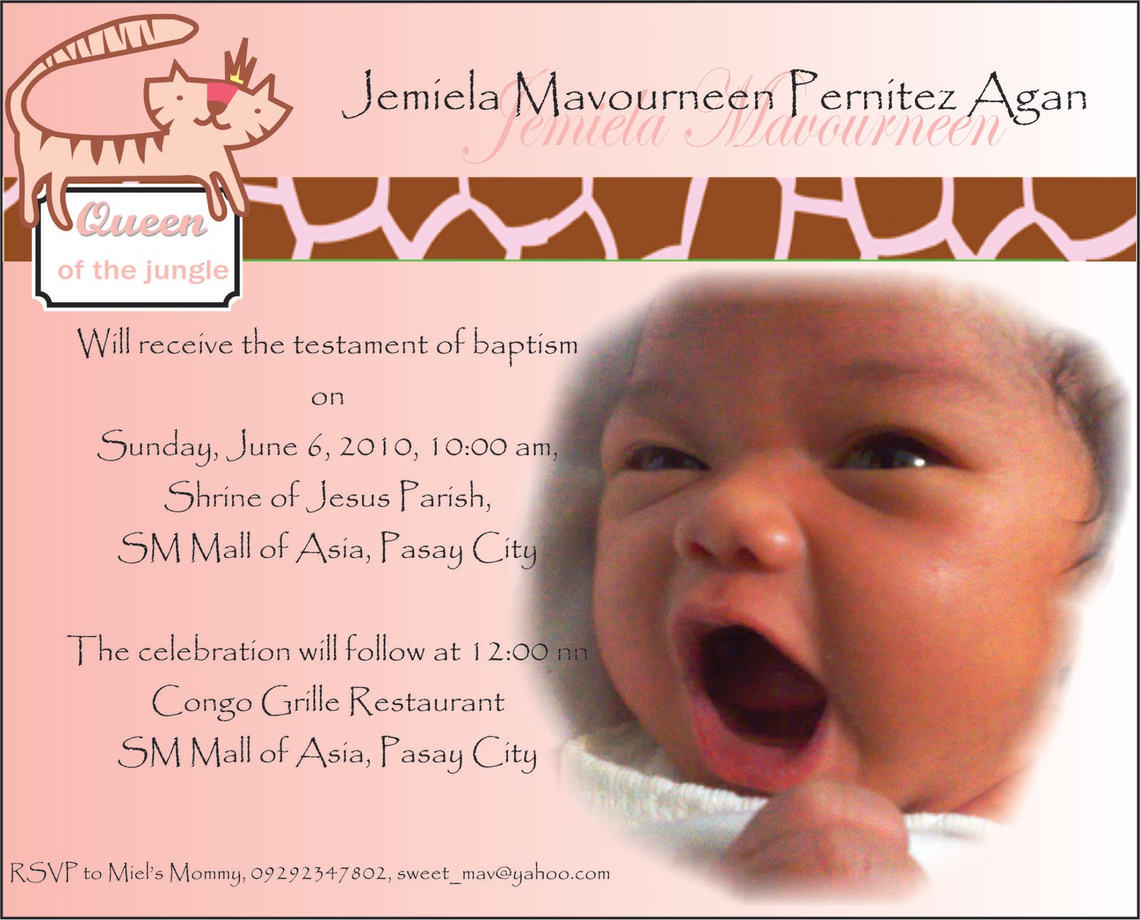 sample baptismal invitation